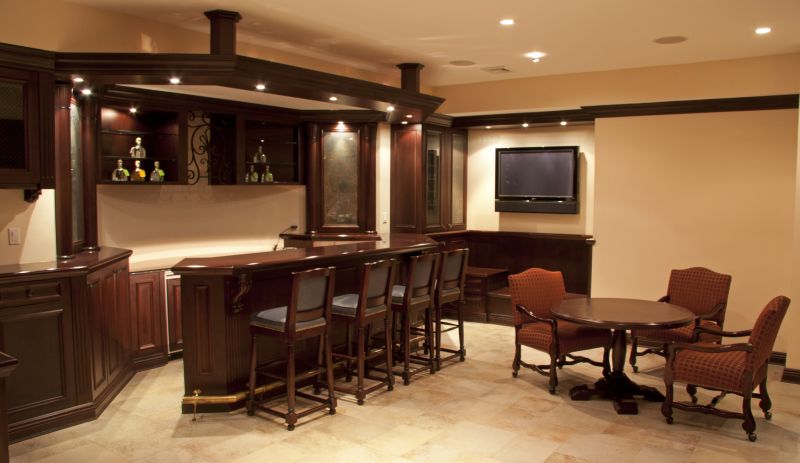 Elegant Completed Basement Bar